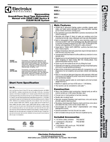 Spec Sheet