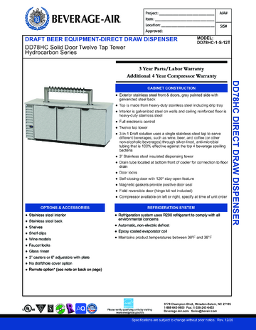Spec Sheet