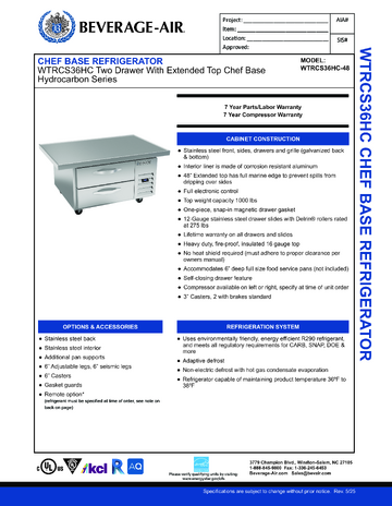 Spec Sheet