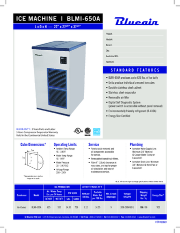 Spec Sheet