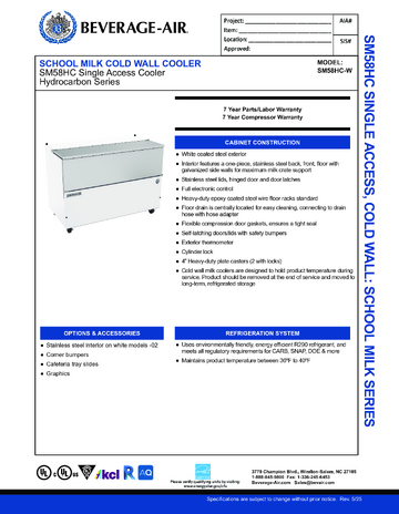Spec Sheet