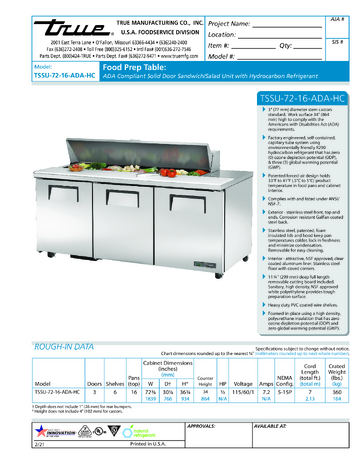 Spec Sheet