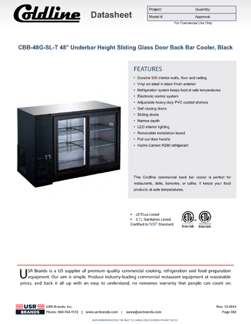 Spec Sheet