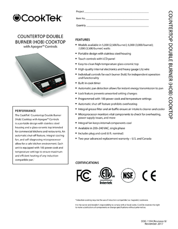Spec Sheet