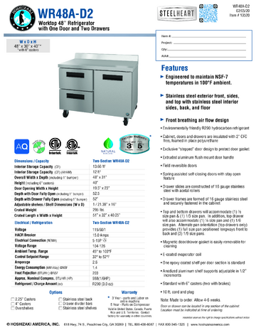 Spec Sheet