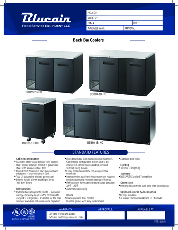 Spec Sheet