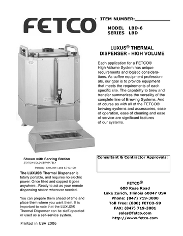 Spec Sheet
