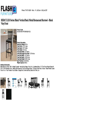 Spec Sheet