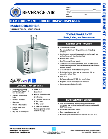 Spec Sheet