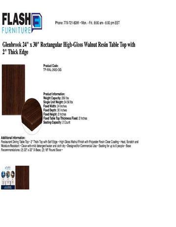 Spec Sheet