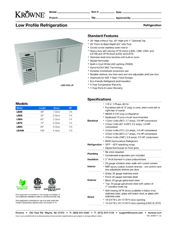 Spec Sheet