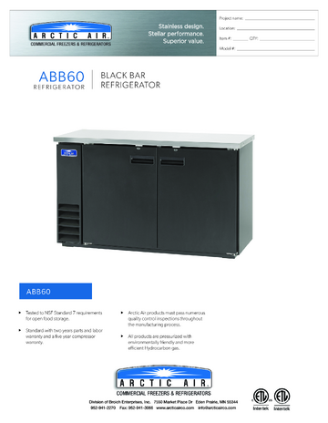 Spec Sheet