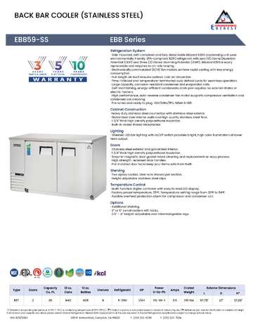 Spec Sheet