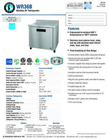 Spec Sheet