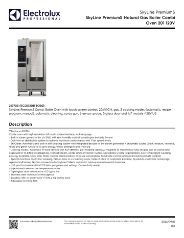 Spec Sheet