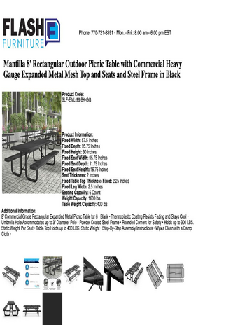 Spec Sheet