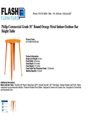 Spec Sheet