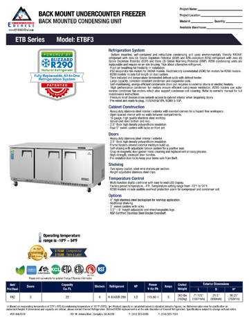 Spec Sheet
