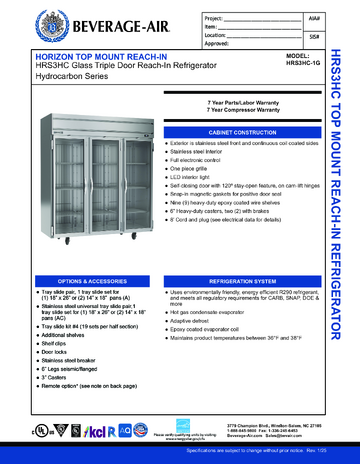 Spec Sheet
