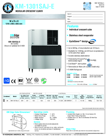 Spec Sheet