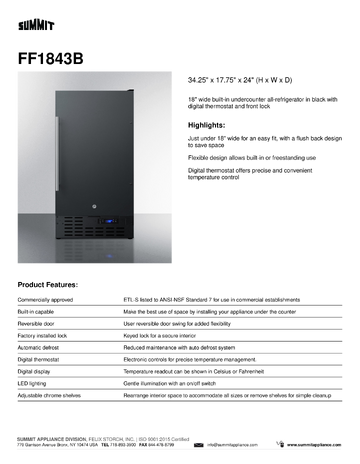 Spec Sheet