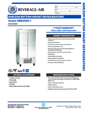 Spec Sheet