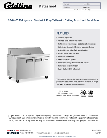 Spec Sheet