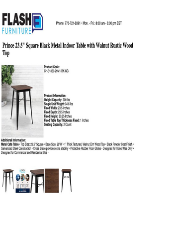 Spec Sheet
