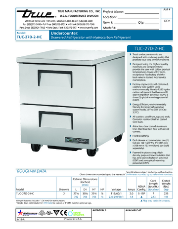 Spec Sheet