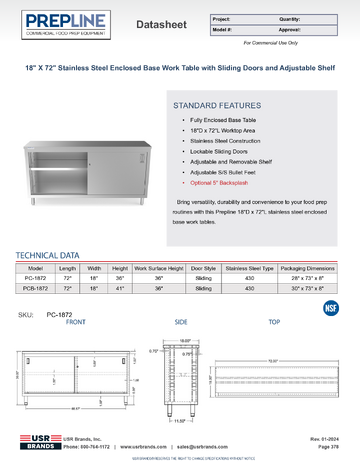 Spec Sheet