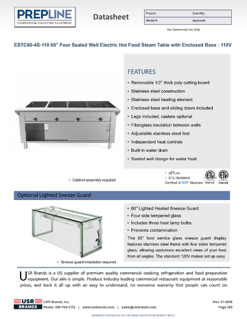 Spec Sheet