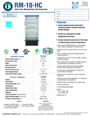 Spec Sheet