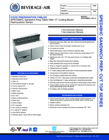 Spec Sheet