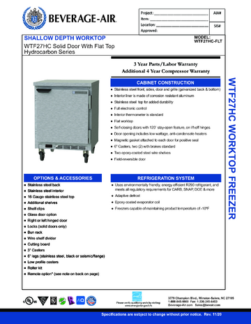 Spec Sheet