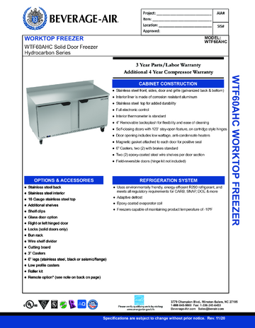 Spec Sheet