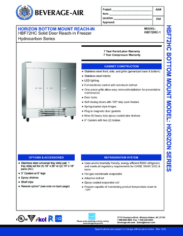 Spec Sheet