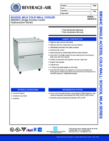 Spec Sheet