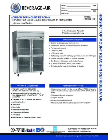 Spec Sheet