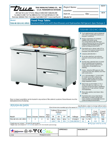 Spec Sheet