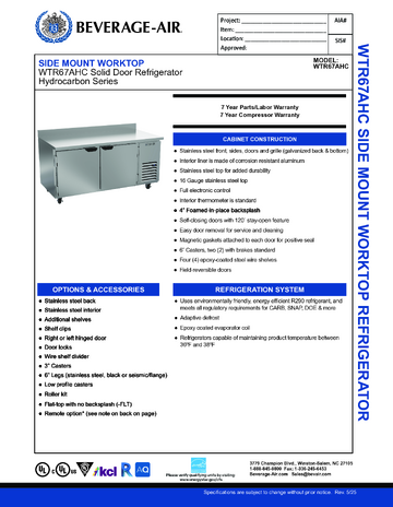 Spec Sheet