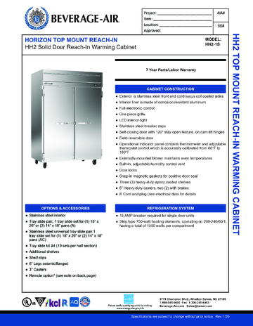 Spec Sheet