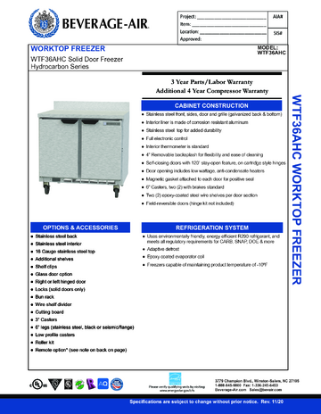 Spec Sheet