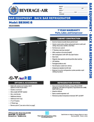 Spec Sheet
