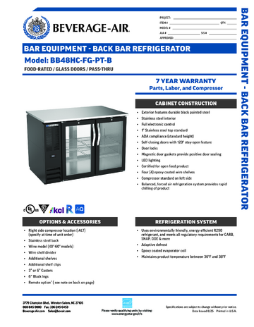 Spec Sheet