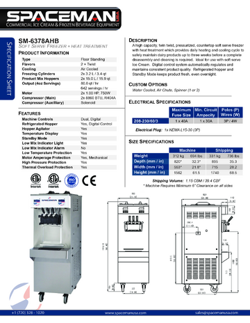 Spec Sheet
