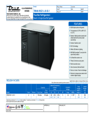 Spec Sheet