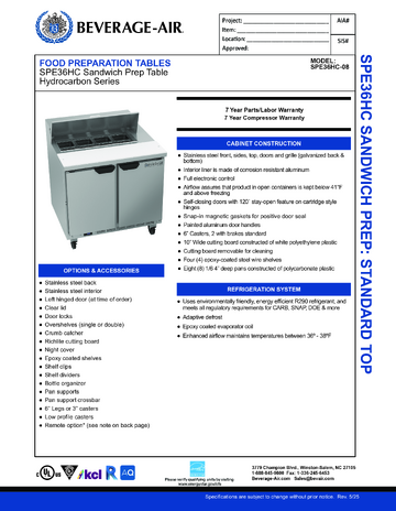 Spec Sheet
