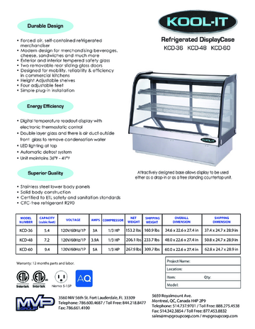 Spec Sheet