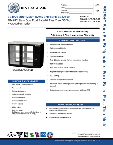 Spec Sheet