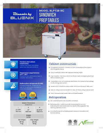 Spec Sheet